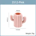 Vase en plastique rose en forme de cactus avec finition mate pour décor de bureau moderne - 3512 Cactus / Rose