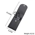 Grooming kit in black PU leather case including scissors, tweezers and spiral brush - Black Eyebrow Grooming 4pcs Set
