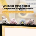 Furry desk decor set featuring rabbit, pig, and capybara figurines for monitor tops - Rabbit, Pig, Penguin, And Capybara
