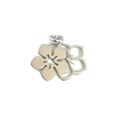 Pendentif fleur en acier inoxydable poli pour création de bijoux faits à la main - Couleur Acier