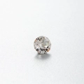 Sparkling round clear cubic zirconia gemstone bead for DIY stud earring accessories - 6.2MM / White (1#)