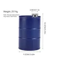 750ml dark blue jerry can style flask made of 304 stainless steel with dimensions shown - 750ml Blue