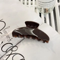 Grande pince à cheveux en acétate caramel brillant de style minimaliste - Environ 10,5 cm / Café Caramel Élégant