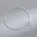 Minimalist S925 sterling silver stretchy bracelet with bead charm and adjustable chain - 925 Silver / Silver