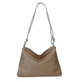 Funkelnde goldene Strass-Handtasche mit Kristallkette für Damen Abendmode Partytasche - Gold