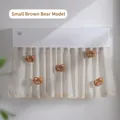 Lace air conditioner cover with cute little brown bear hanging decorations in cream cotton - Large / Brown Bear Style