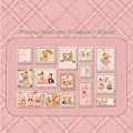 Set di 30 adesivi orsetti vintage in carta patinata per scrapbooking e decori - Carta patinata / Ballo del Desiderio Stellato (Regalo di Orso)