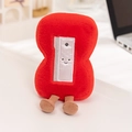 Creative red plush book doll toy with embroidery face and corduroy legs for kids - Red Sharpener / 15cm