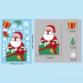Christmas Santa and snowflake window stickers set with gift boxes and tree decals - Gift Box Santa Claus Style