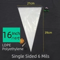 Thickened 16-inch LDPE pastry bag for cake decorating and baking measuring 21x39cm - Bag / Medium Large / Clear