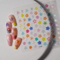 Adesivi per unghie in gel con stelle colorate Co-085 in varie tonalità pastello - Stile Stelle Colorate (CO-085)
