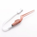 Luminous rose gold LED ear tweezers with crane relief and USB cable for safe cleaning - Rechargeable Luminous Tweezer + Plastic Box / Rose Gold