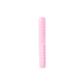 Pettine per capelli rosa a due lati con denti larghi e fini e design del manico forato - Rosa