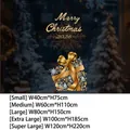 Christmas gold gift box static window sticker with snowflake patterns in various sizes - SDUV-352A Static Glue-free / Small Size【40*75CM】