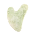 Heart-shaped light green natural jade stone gua sha tool for facial massage - Xiu Jade