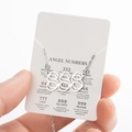 Silver angel numbers 888 pendant necklace with polished hollow double layer design - Cutout 888 / Steel