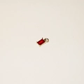 18K gold plated stainless steel rectangle pendant with a vibrant red birthstone zircon - January-Pendant(Garnet)