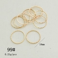 Macro shot of 18mm gold-plated wavy geometric ring connectors for DIY jewelry making - 18mm / Gold/99# Ripple Circle