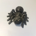3D printed black spider figurine with realistic articulated legs and textured finish - Spider / Black