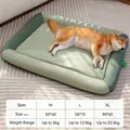 Waterproof bean green dog mat with pillow, four-season use, available in M L XL sizes - L (55*75cm) / Bean Green