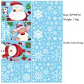 Set of 222 Christmas static window clings featuring Santa, reindeer and snowflakes - Santa Reindeer and Snowman