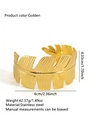 Bracciale a polsino in acciaio inossidabile dorato a foglia placcato oro 18k - JH039 / Oro