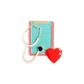 Medical enamel pin featuring a white stethoscope, green clipboard and red heart icon - Medical Clipboard Stethoscope