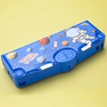 Blue space-themed large capacity multi-function pencil case with interactive buttons - Blue Space Astronaut