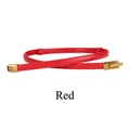 Fine ceinture rouge en cuir véritable pour femme avec boucle rectangulaire dorée vintage - Rouge