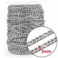 5mm Round Link Steel Color