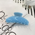 Y2K light blue acetate shark hair claw clip in a minimalist aesthetic setting - 10.5cm / Girls Jelly Blue