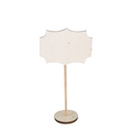 Mini wooden standing chalkboard sign with round base for wedding party table decor - Polygon Plain Board