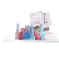 3D pop-up Xi'an landmark greeting card featuring terracotta army and clock tower - Colored Xi'an