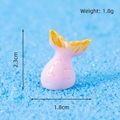 Pink and gold mermaid tail micro figurine for DIY island landscape 2.3x1.8cm - Mermaid Tail