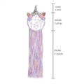 Unicorn dream catcher with rainbow tassels and purple flowers for room decoration - MS9139 Colorful Without Light