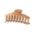 Minimalistische matte Haarklammer in warmem Khaki mit sicherem Metallfeder - 11cm / Matt Khaki / Großpackung