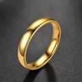 Polished 8mm stainless steel ring in gold finish with mirror effect on dark background - 27-e-5 Inner And Outer Ball Gold 4mm (refund And Exchange Guaranteed If Fading) / Size 7
