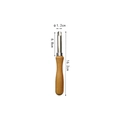 Pottery tool with wooden handle and 1.2cm metal loop head, 16.2cm total length - Wooden Handle Hole Puncher No. 2 (1.2cm Diameter)