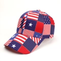 Detail der Baseballkappe mit Vintage-US-Flaggenmuster aus Sternen und Streifen - Stars and Stripes Patchwork (Stil D)