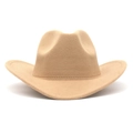 Klassischer khakifarbener Cowboyhut aus Wolle mit breiter Krempe und Retro-Filz-Design - M / Camel