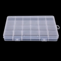 Clear 24-compartment rectangular jewelry box with secure latch and hanging hole - 24-Grid (4*6) Organizer Box