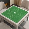 Square green felt poker table mat with white anti-slip rubber gaming layout - 60*60cm / Cyan - Square / 3.5mm Thickened Silent Rubber Base
