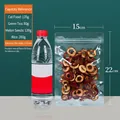 Frosted self-sealing bag 15x22cm with dry fruit display and durable zip closure - Transparent / 15x22cm