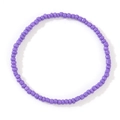 Bracelet fait main en perles violettes pour couples avec perles en verre sur fond blanc - Violet