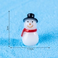 Mini leuchtende Schneemann-Figur für Winterlandschaft-Deko, Höhe 3 cm und Breite 1,7 cm groß - Schneemann Stil 3
