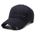 Gorra de béisbol azul oscuro para hombre con detalle bordado de Sport Fashion en visera - Ajustable / Etiqueta de Letras Azul Marino