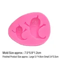 Pink silicone Halloween ghost mold for fondant cake decoration and DIY crafts - 4# Ghost Shape (17-271) / Pink