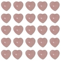Group of polished 15mm rose quartz heart stones for decoration and gifts - 15x15x6mm / Rose Quartz
