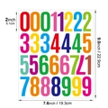 Guida alle taglie dettagliata per adesivi numerici in vinile da 2 pollici impermeabili - Colorato