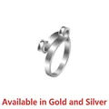 Adjustable silver monkey king crown ring with a polished metallic finish available in two colors - Smooth Double-headed Ring
